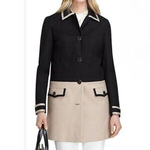Brand New Brooks Brothers Color-Block Trench Coat, Size 2